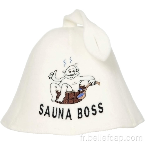 Unisexe Wool en feutre sauna de bain sauna en feutre chapeau